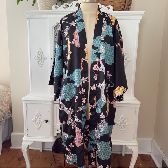 Ichiban Japanese Satin Kimono - Picture 1 of 15